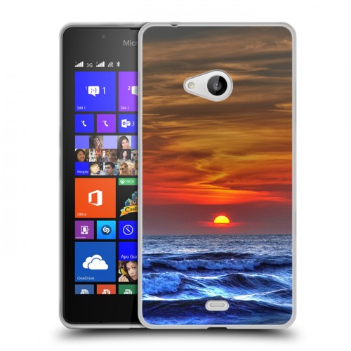 Дизайнерский пластиковый чехол для Microsoft Lumia 540 волны