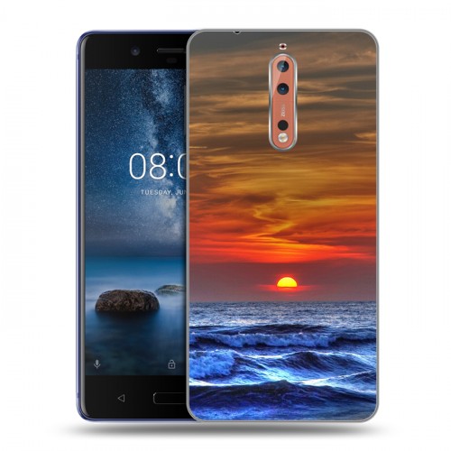 Дизайнерский пластиковый чехол для Nokia 8 волны