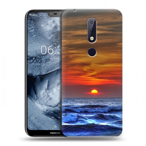 Дизайнерский пластиковый чехол для Nokia 6.1 Plus волны