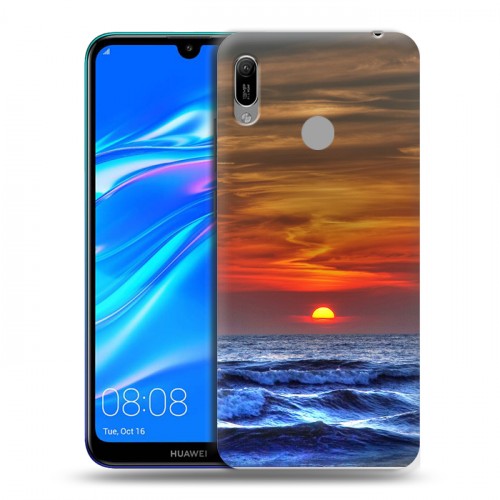 Дизайнерский пластиковый чехол для Huawei Y6 (2019) волны