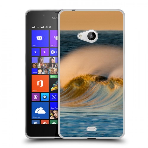 Дизайнерский пластиковый чехол для Microsoft Lumia 540 волны