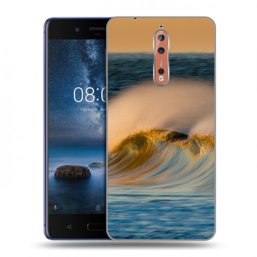 Дизайнерский пластиковый чехол для Nokia 8 волны