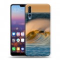 Дизайнерский силиконовый с усиленными углами чехол для Huawei P20 Pro волны