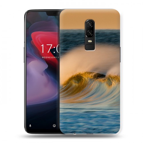 Дизайнерский пластиковый чехол для OnePlus 6 волны