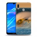 Дизайнерский пластиковый чехол для Huawei Y6 (2019) волны