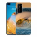 Дизайнерский пластиковый чехол для Huawei P40 волны