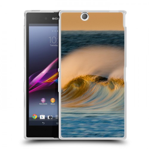 Дизайнерский пластиковый чехол для Sony Xperia Z Ultra  волны