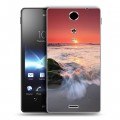 Дизайнерский пластиковый чехол для Sony Xperia TX волны