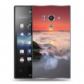 Дизайнерский пластиковый чехол для Sony Xperia acro S волны