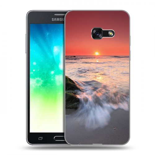 Дизайнерский силиконовый с усиленными углами чехол для Samsung Galaxy A3 (2017) волны