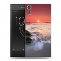 Дизайнерский пластиковый чехол для Sony Xperia XZs волны