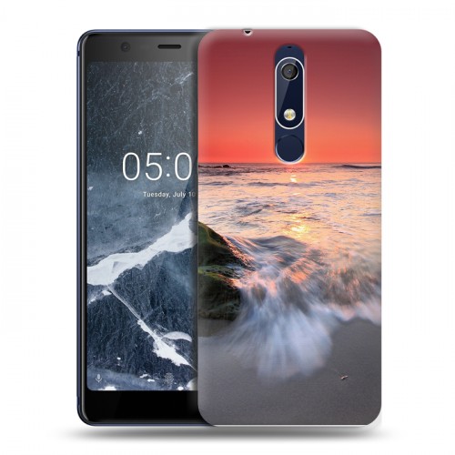 Дизайнерский пластиковый чехол для Nokia 5.1 волны