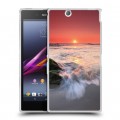 Дизайнерский пластиковый чехол для Sony Xperia Z Ultra  волны