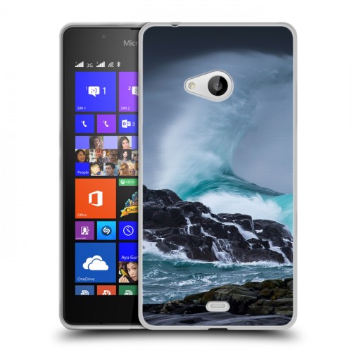 Дизайнерский пластиковый чехол для Microsoft Lumia 540 волны