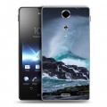 Дизайнерский пластиковый чехол для Sony Xperia TX волны