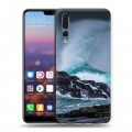 Дизайнерский силиконовый с усиленными углами чехол для Huawei P20 Pro волны