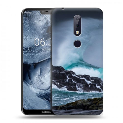 Дизайнерский силиконовый чехол для Nokia 6.1 Plus волны