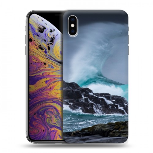 Дизайнерский силиконовый чехол для Iphone Xs Max волны