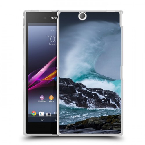 Дизайнерский пластиковый чехол для Sony Xperia Z Ultra  волны