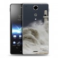 Дизайнерский пластиковый чехол для Sony Xperia TX волны