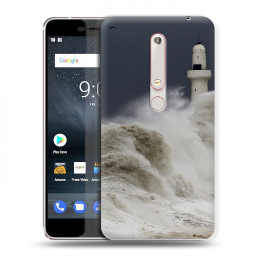 Дизайнерский пластиковый чехол для Nokia 6 (2018) волны
