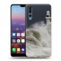 Дизайнерский силиконовый с усиленными углами чехол для Huawei P20 Pro волны