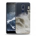 Дизайнерский пластиковый чехол для Nokia 5.1 волны