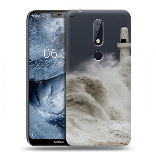 Дизайнерский пластиковый чехол для Nokia 6.1 Plus волны