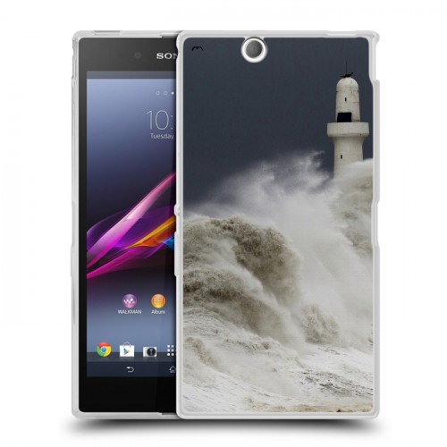 Дизайнерский пластиковый чехол для Sony Xperia Z Ultra  волны