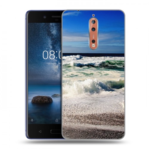 Дизайнерский пластиковый чехол для Nokia 8 волны