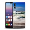 Дизайнерский силиконовый с усиленными углами чехол для Huawei P20 Pro волны