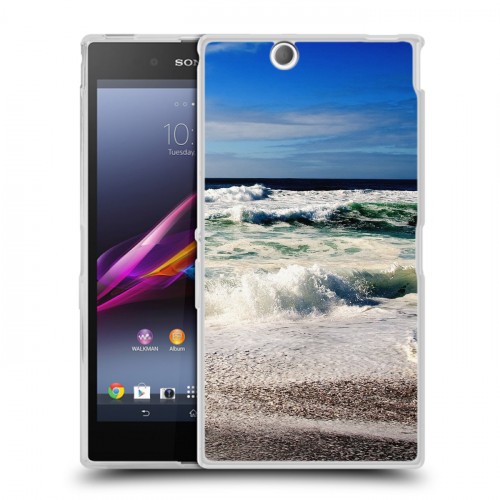 Дизайнерский пластиковый чехол для Sony Xperia Z Ultra  волны