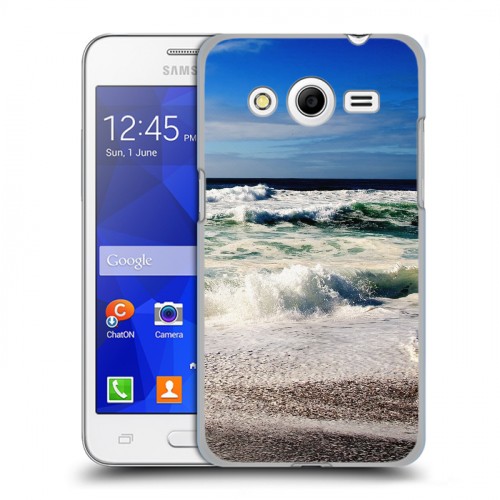 Дизайнерский пластиковый чехол для Samsung Galaxy Core 2 волны