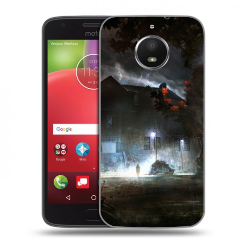 Дизайнерский силиконовый чехол для Motorola Moto E4 Plus молния