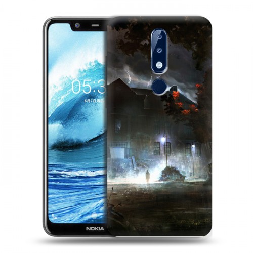 Дизайнерский силиконовый чехол для Nokia 5.1 Plus молния