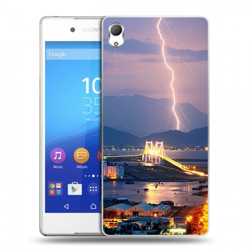 Дизайнерский пластиковый чехол для Sony Xperia Z3+ молния