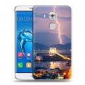 Дизайнерский пластиковый чехол для Huawei Nova Plus молния