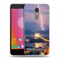 Дизайнерский силиконовый чехол для Lenovo K6 молния