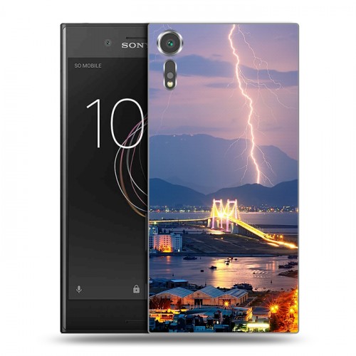 Дизайнерский пластиковый чехол для Sony Xperia XZs молния