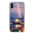 Дизайнерский силиконовый чехол для Iphone x10 молния