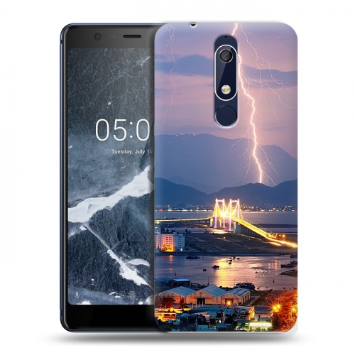 Дизайнерский пластиковый чехол для Nokia 5.1 молния