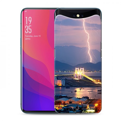 Дизайнерский силиконовый чехол для OPPO Find X молния