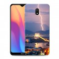 Дизайнерский силиконовый с усиленными углами чехол для Xiaomi RedMi 8A молния