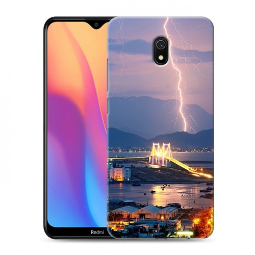 Дизайнерский силиконовый с усиленными углами чехол для Xiaomi RedMi 8A молния