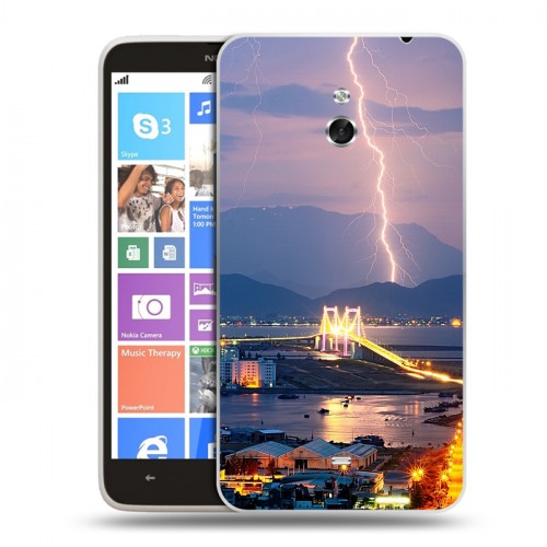 Дизайнерский пластиковый чехол для Nokia Lumia 1320 молния