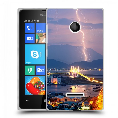 Дизайнерский пластиковый чехол для Microsoft Lumia 435 молния