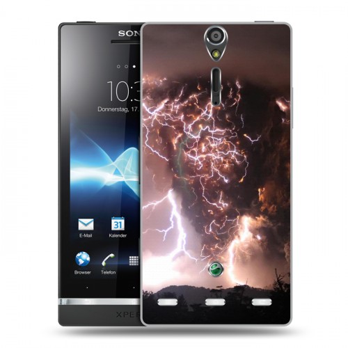 Дизайнерский пластиковый чехол для Sony Xperia S молния