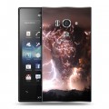 Дизайнерский пластиковый чехол для Sony Xperia acro S молния