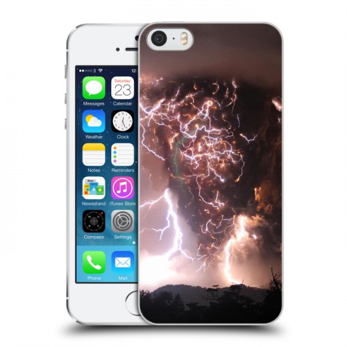 Дизайнерский пластиковый чехол для Iphone 5s молния