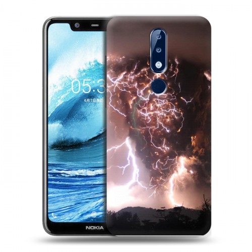 Дизайнерский пластиковый чехол для Nokia 5.1 Plus молния